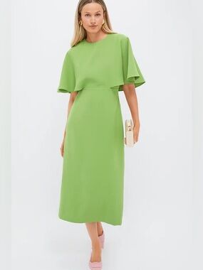 Tuckernuck Pomander Place Pistachio Green Cape Leah Dress Size 12🥂-NWT